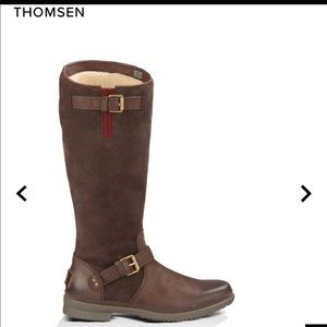 UGG Thomsen brown suede boot. Sherpa, waterproof